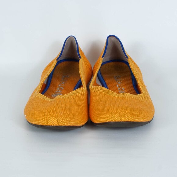 Rothy's Round Toe Knit Slip On Flat Marigold Yellow Womens Size 8.5 - Picture 2 of 11